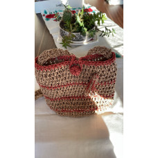 Kadın Çanta - Kağıt İpten Örme Postacı Çantası (CK-1002)